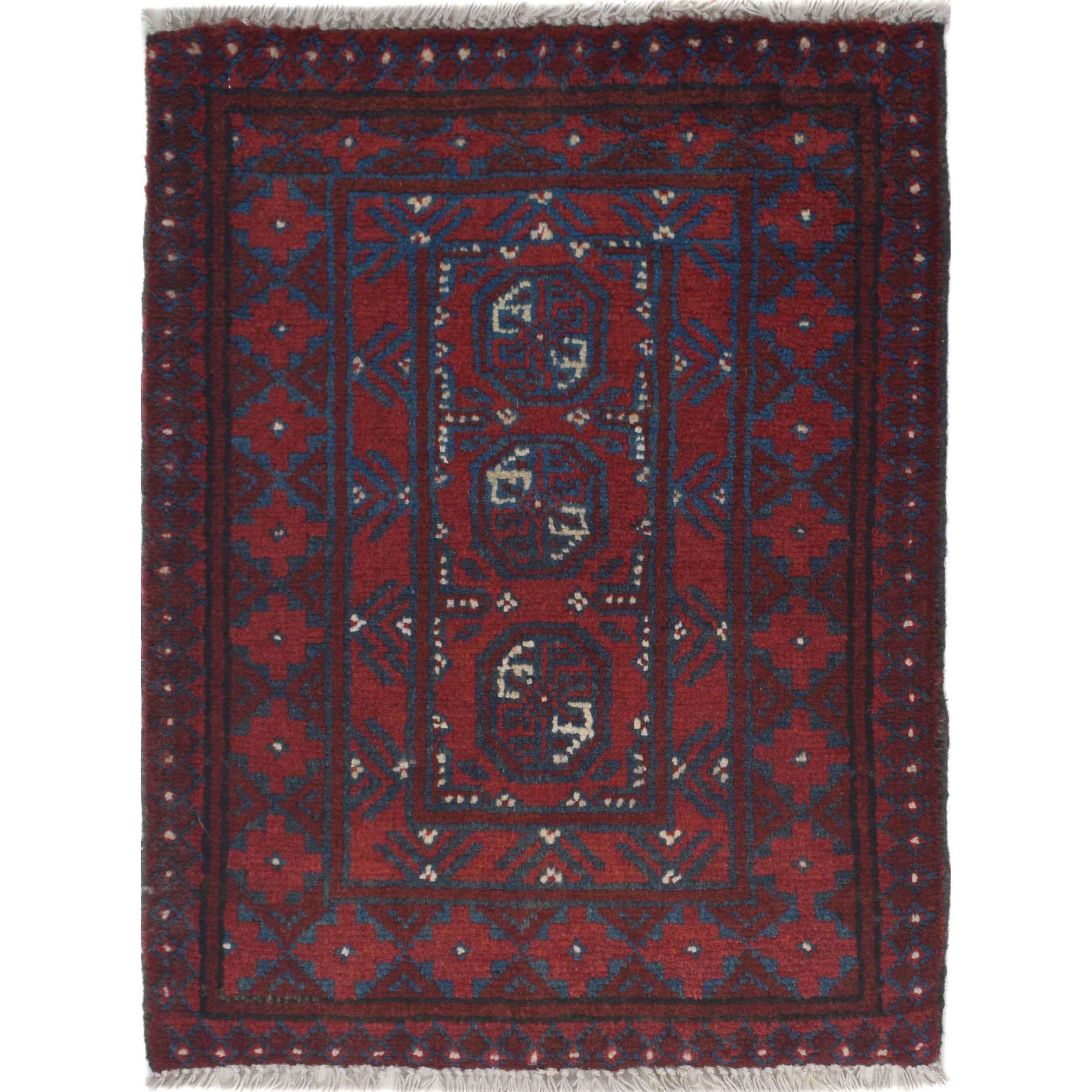 Mini Tribal Wool Handwoven Rug 2.2x1.7 ft