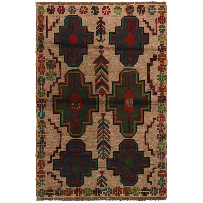 Baloch design rug, handmade Afghan rug, 
