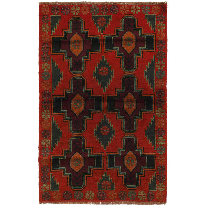 Afghan wool rug handmade, artisan-crafted Afghan rug, wool rug by Afghan women, 