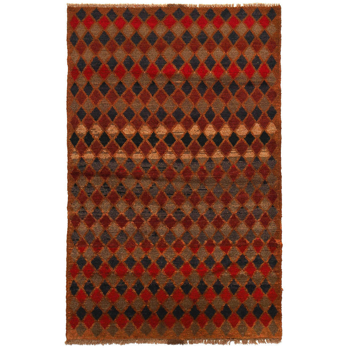 Baloch design rug, handcrafted wool rug, 