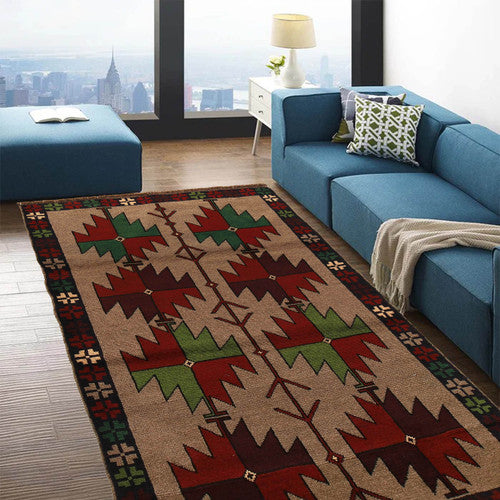 Authentic Afghan Wool Rug Handcrafted Baloch Style by Women