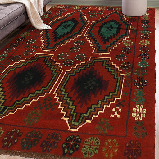 authentic wool rug, traditional Afghan rug, 