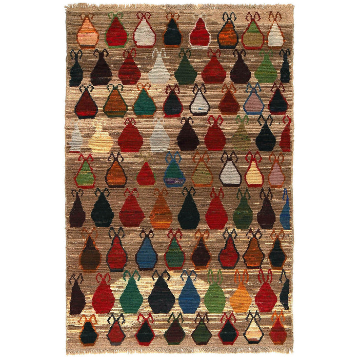 Afghan Tribal Rug, Traditional Afghan Rug, Wool Handwoven Rug, 