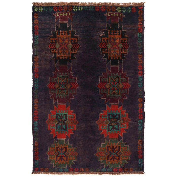 Afghan Tribal Rug, Traditional Afghan Rug, Wool Handwoven Rug, 