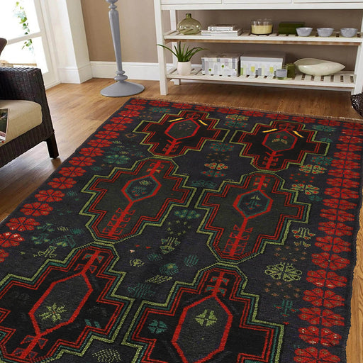 Baloch Afghan Wool Rug, Handcrafted Afghan Rug, Tribal Wool Rug, 