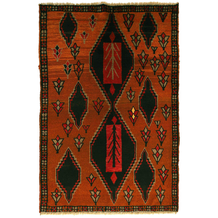 Afghan tribal design rug, Baloch wool rug, 
