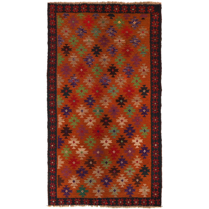 Afghan tribal design rug, Baloch wool rug, 