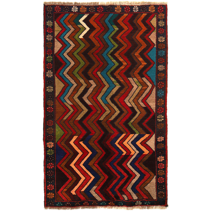 tribal design rug, Baloch tribal rug, traditional Afghan rug, wool rug handmade, 