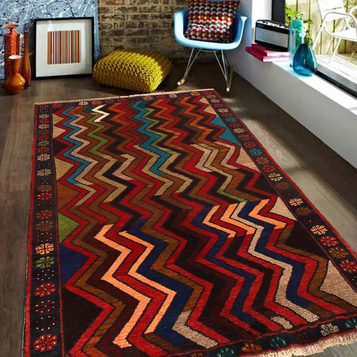 Traditional Baloch Afghan wool rug, handcrafted tribal rug, Afghan wool rug, 