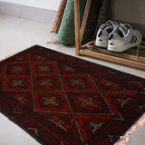 Decorative Tribal Home Floor Mat 2x1.3 ft