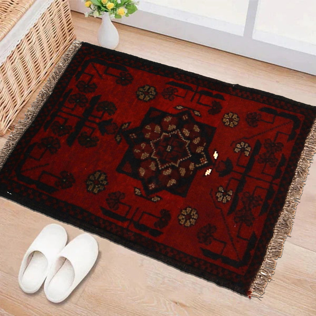 Compact Woven Nomad Door Rug 1.9x1.4 ft