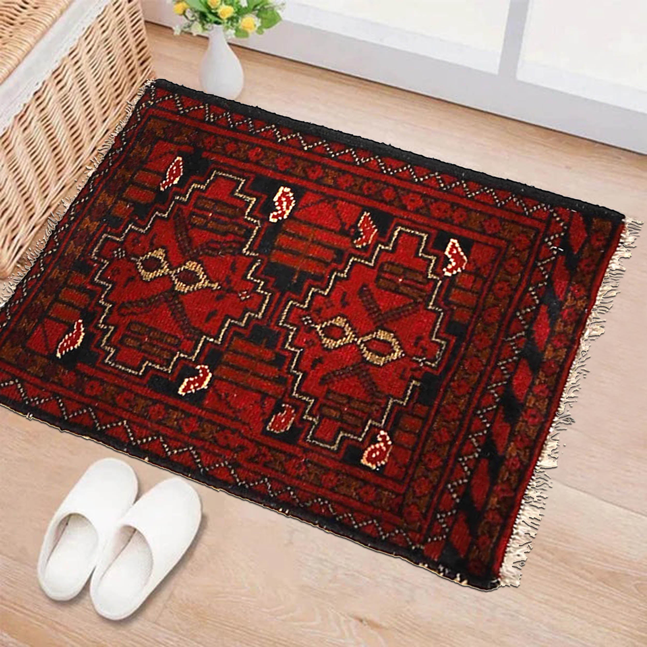 Nomadic Pattern Woven Welcome Rug 1.7x1.2 ft