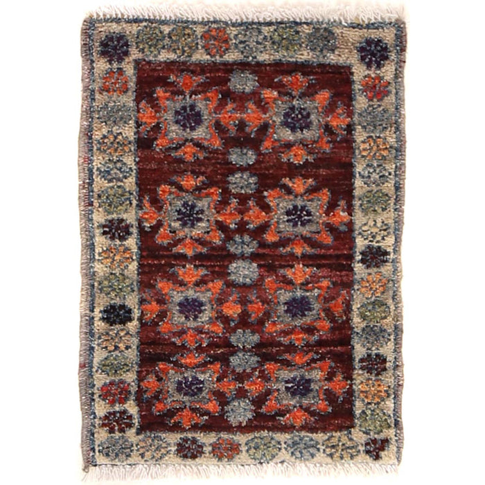 Tribal Mini Wool Handmade Rug 1.9x1.4 ft