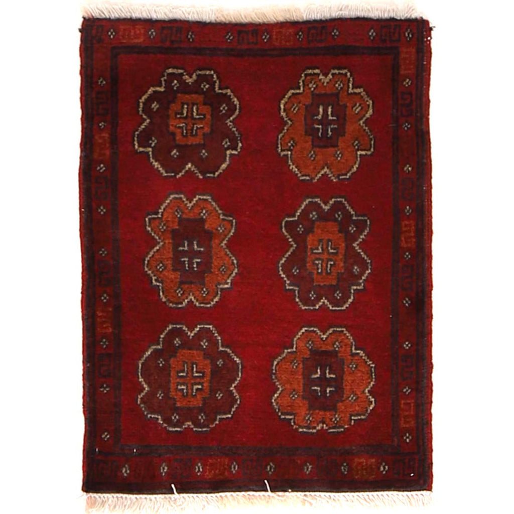 Handcrafted Wool Nomadic Mini Rug 1.9x1.4 ft