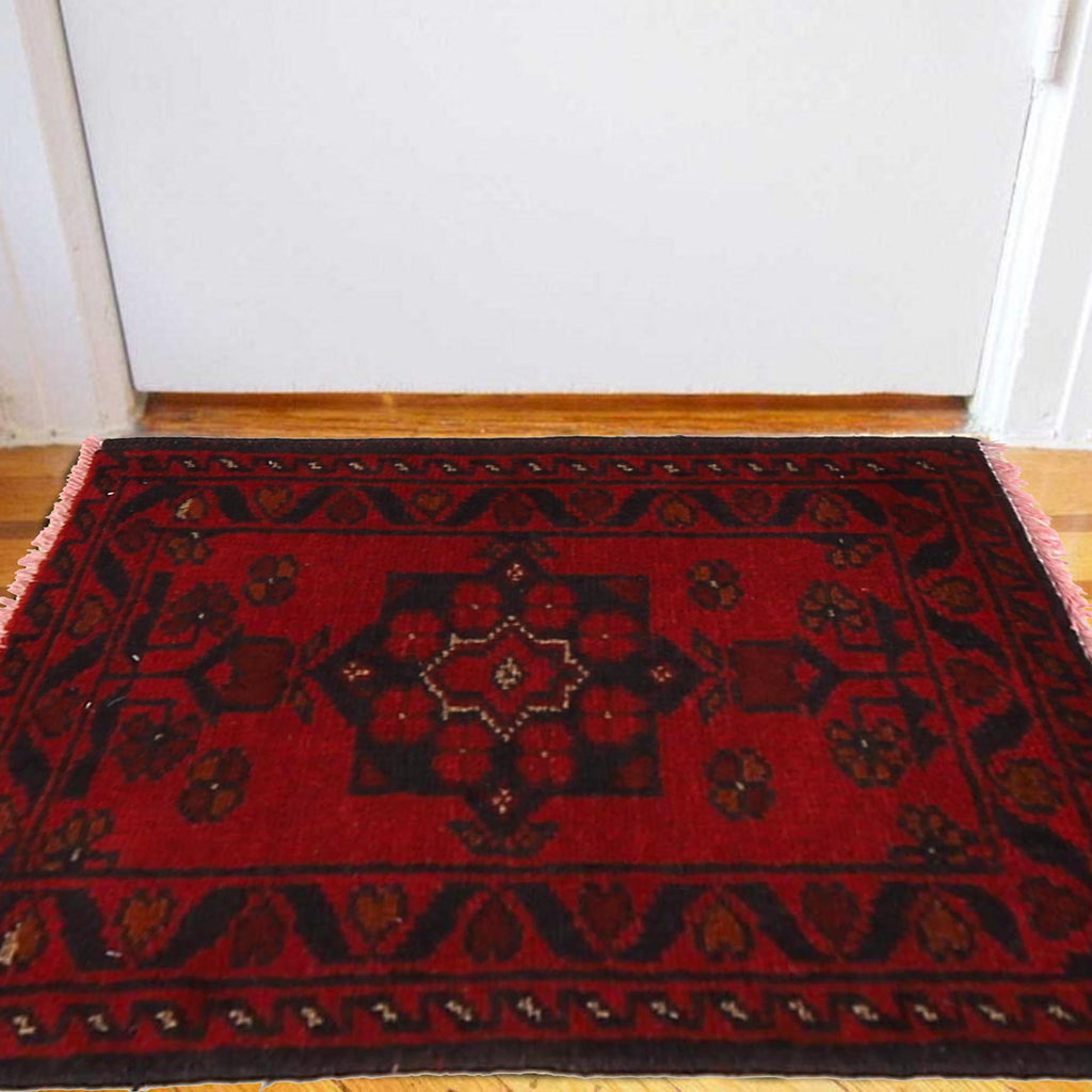 Rustic Craft Handmade Entry Rug 1.9x1.4 ft