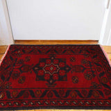 Rustic Craft Handmade Entry Rug 1.9x1.4 ft