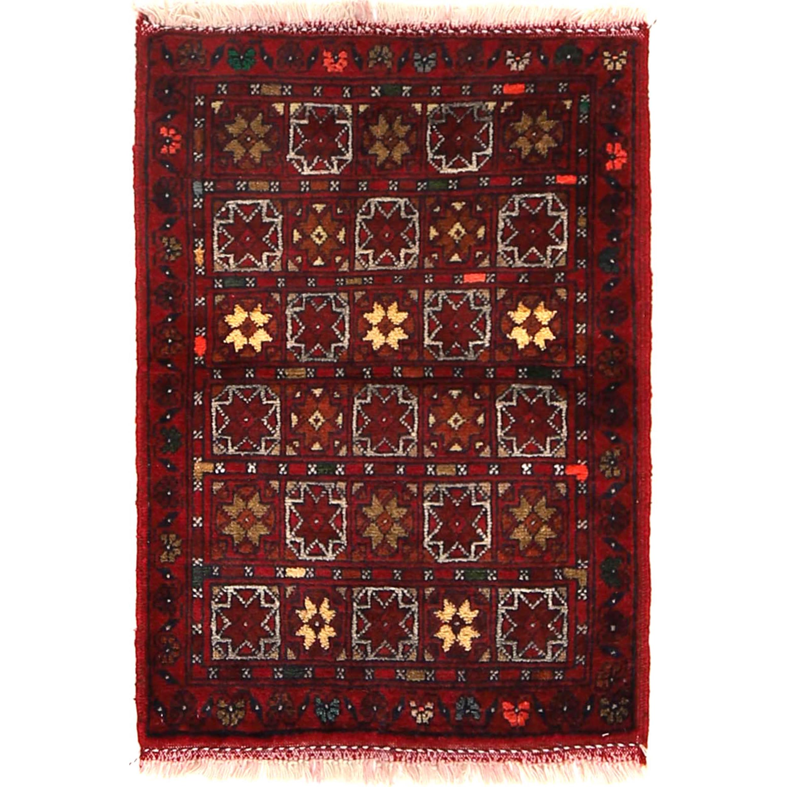 Woolen Tribal Mini House Mat 2.4x1.7 ft