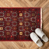 Woolen Tribal Mini House Mat 2.4x1.7 ft
