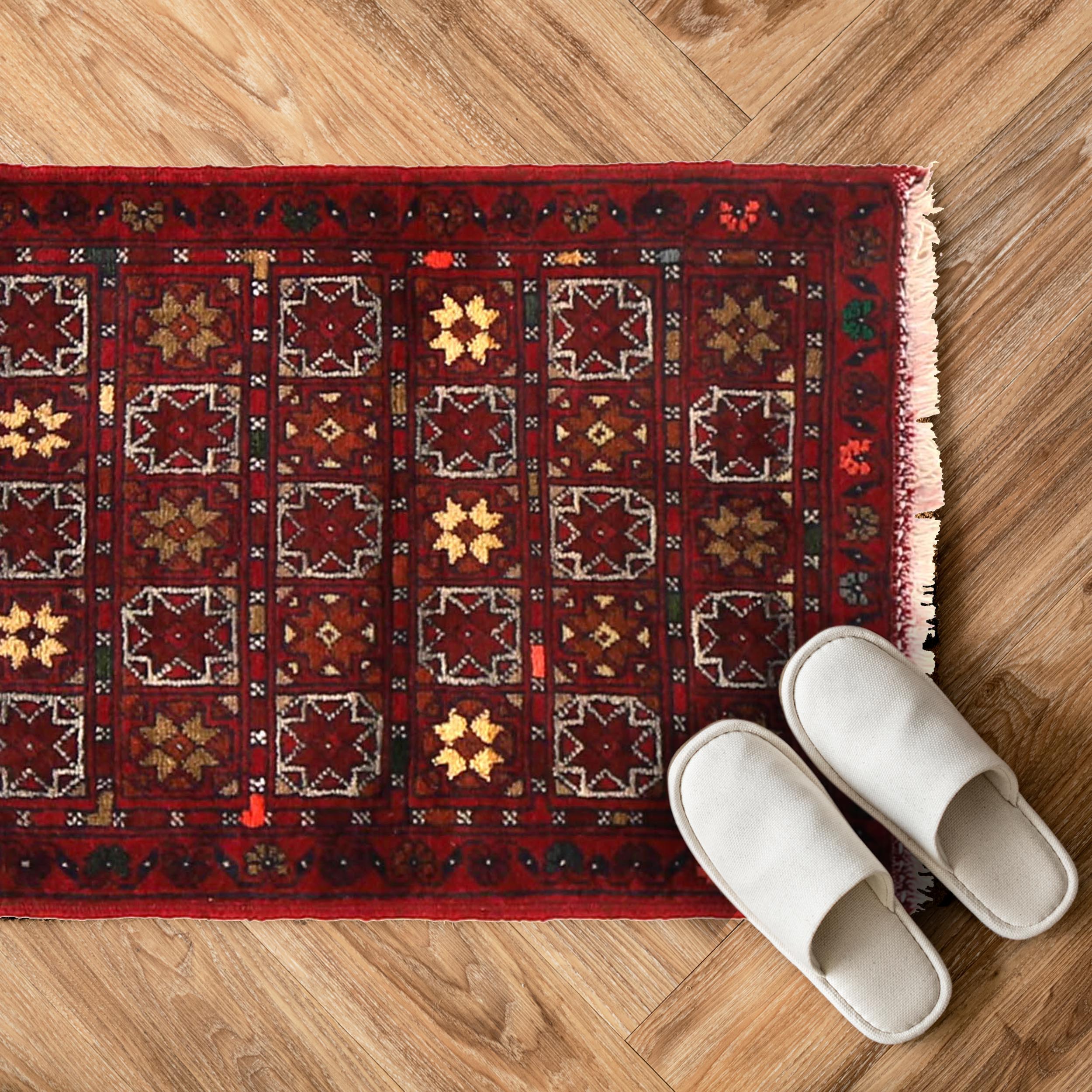 Woolen Tribal Mini House Mat 2.4x1.7 ft