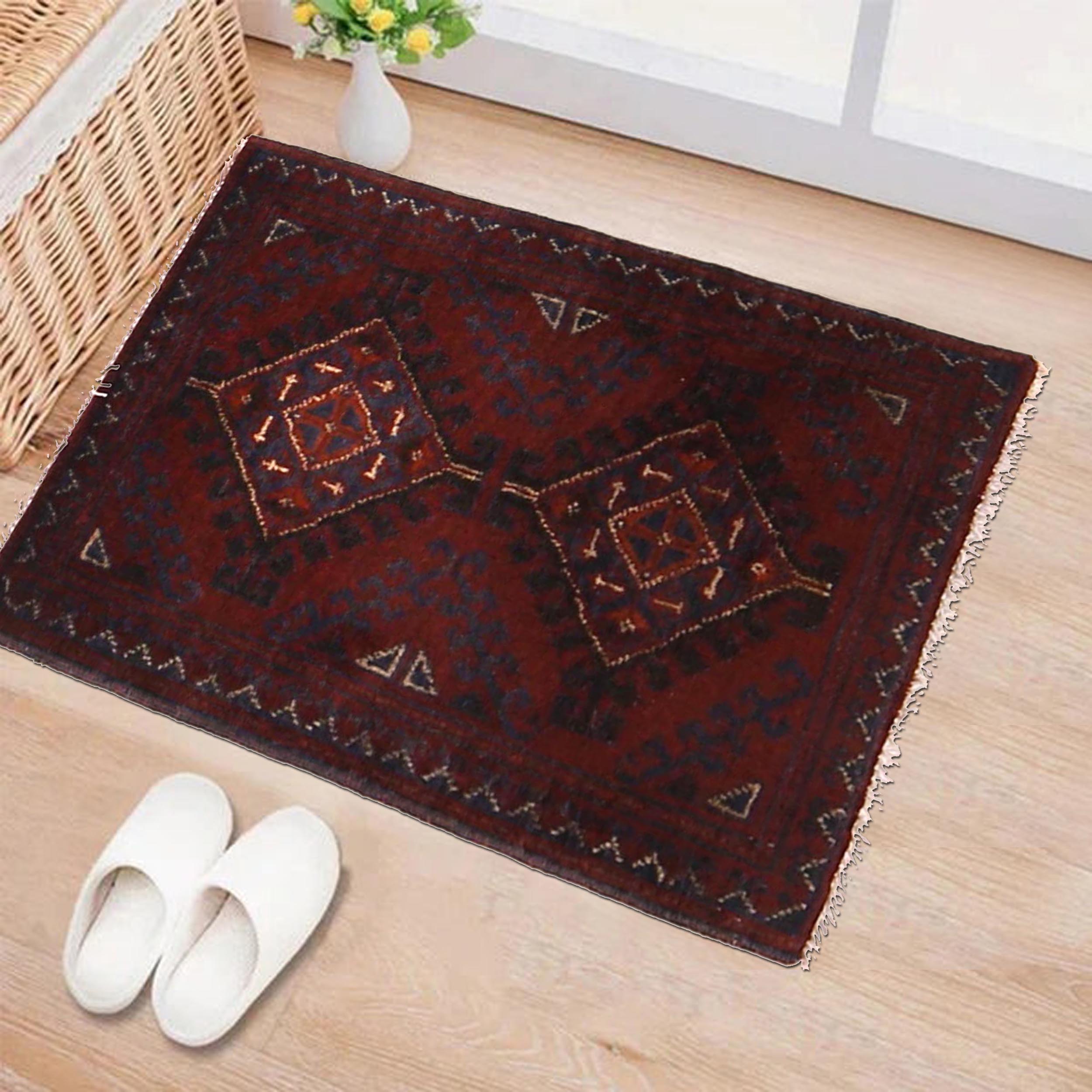 Soft Texture Traditional Door Rug 2x1.4 ft