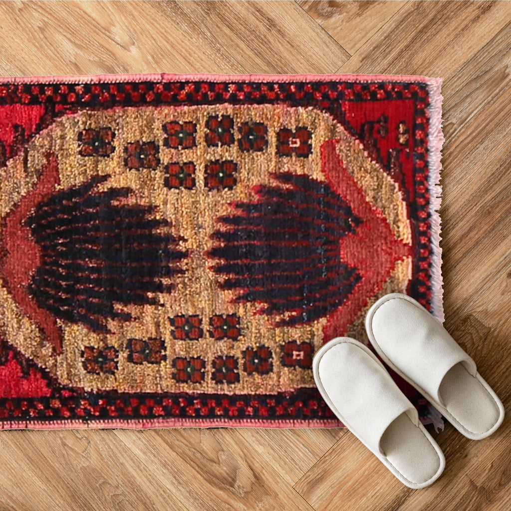 Afghan Wool Mini Door Rug 1.8x1.3 ft