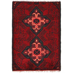 Tribal Pattern Home Door Rug 2.1x1.4 ft