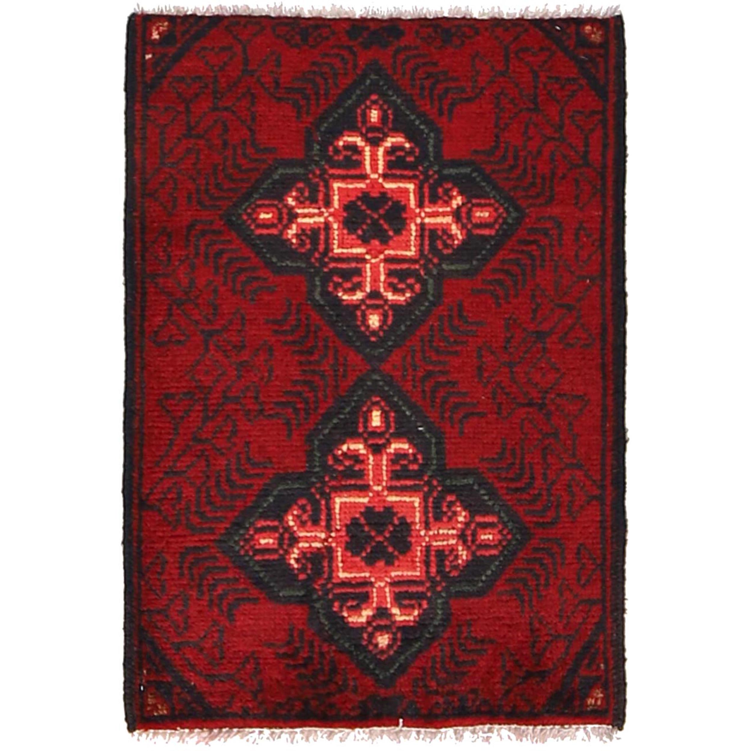 Tribal Pattern Home Door Rug 2.1x1.4 ft