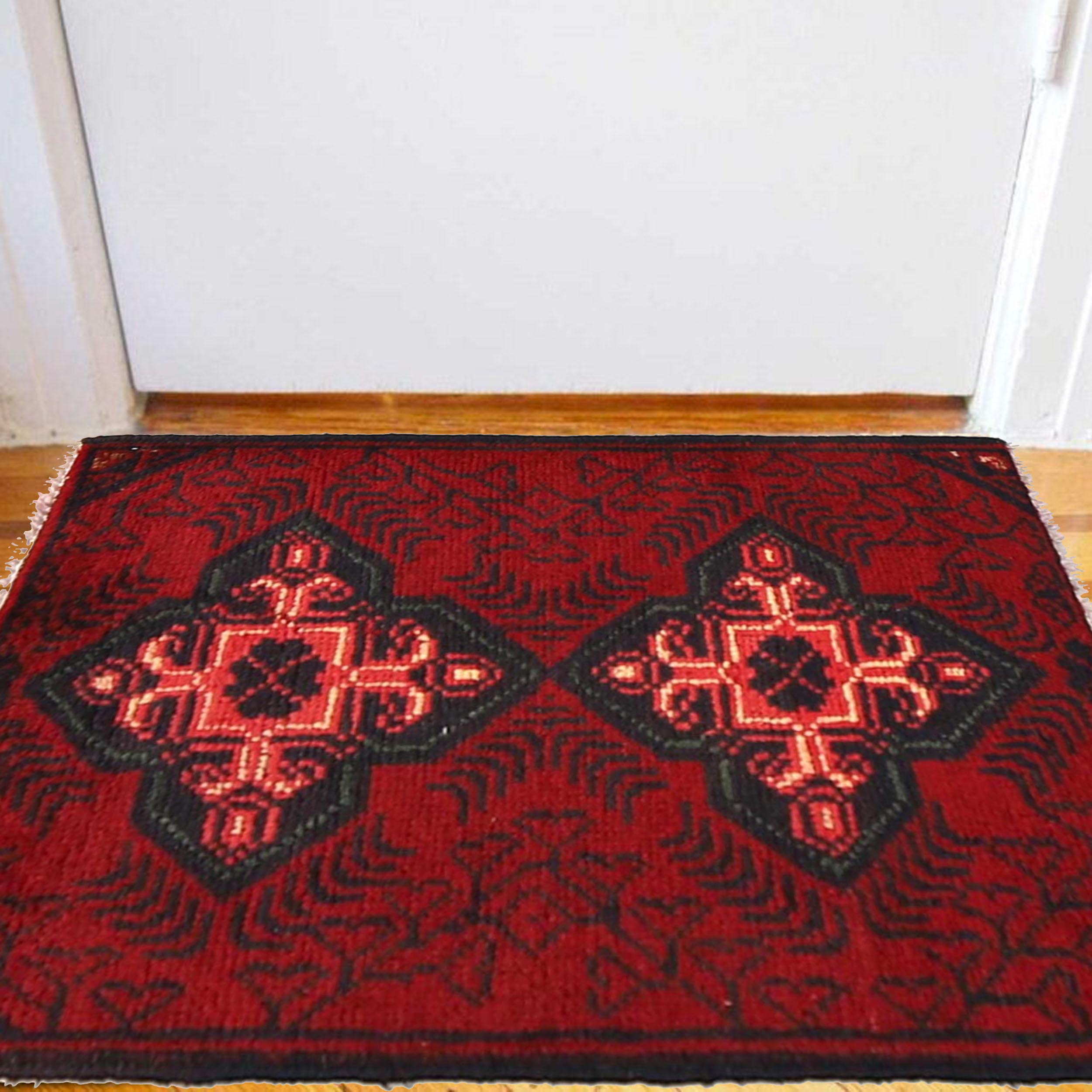 Tribal Pattern Home Door Rug 2.1x1.4 ft