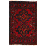 Rustic Tribal Doorstep Rug 2.1x1.4 ft
