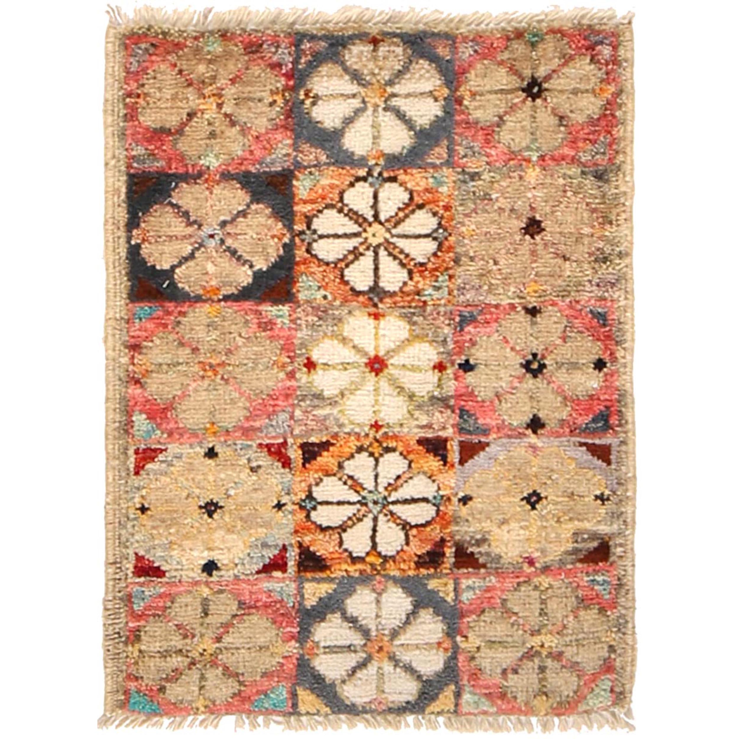 Wool Nomadic Threshold Entry Rug 2x1.4 ft