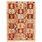 Mini Handwoven Wool Decor Mat 1.9x1.4 ft