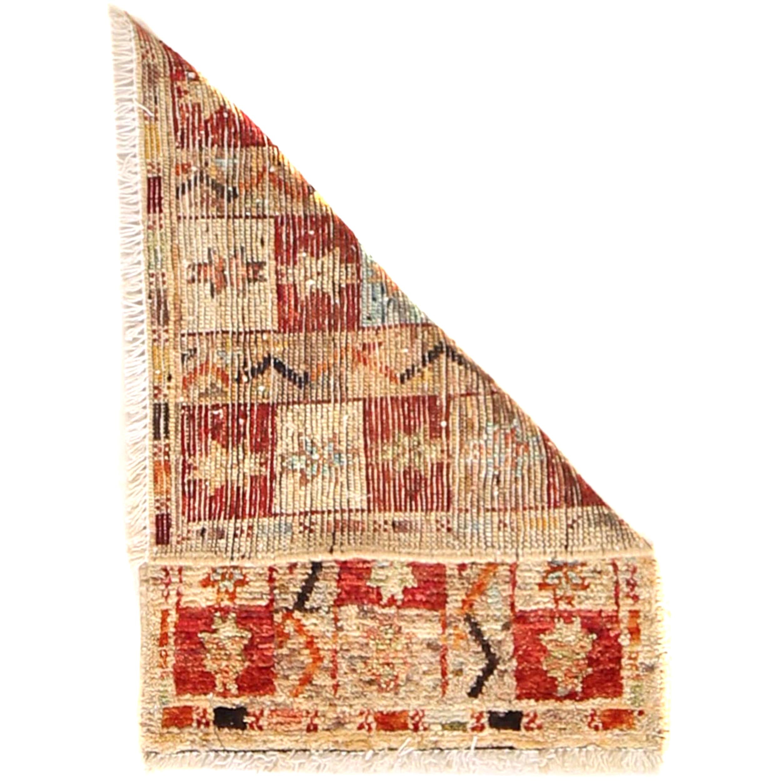 Mini Handwoven Wool Decor Mat 1.9x1.4 ft