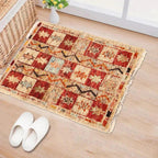 Mini Handwoven Wool Decor Mat 1.9x1.4 ft