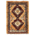 Wool Afghan Tribal Mini Mat 2x1.3 ft