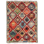 Handcrafted Wool Soft Entry Rug 1.9x1.4 ft