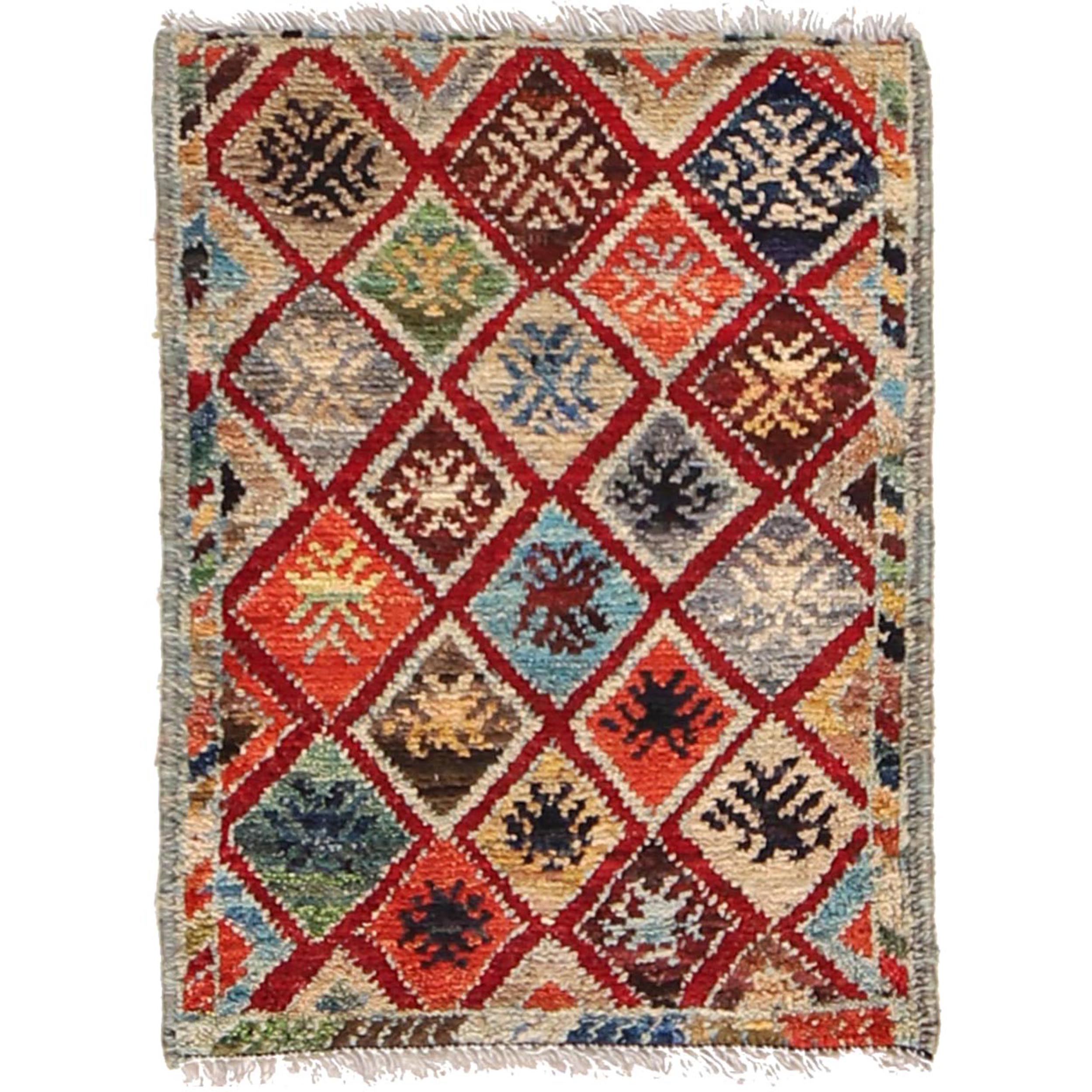 Handcrafted Wool Soft Entry Rug 1.9x1.4 ft