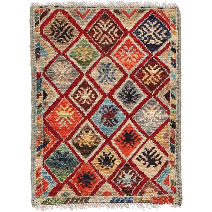 Handcrafted Wool Soft Entry Rug 1.9x1.4 ft