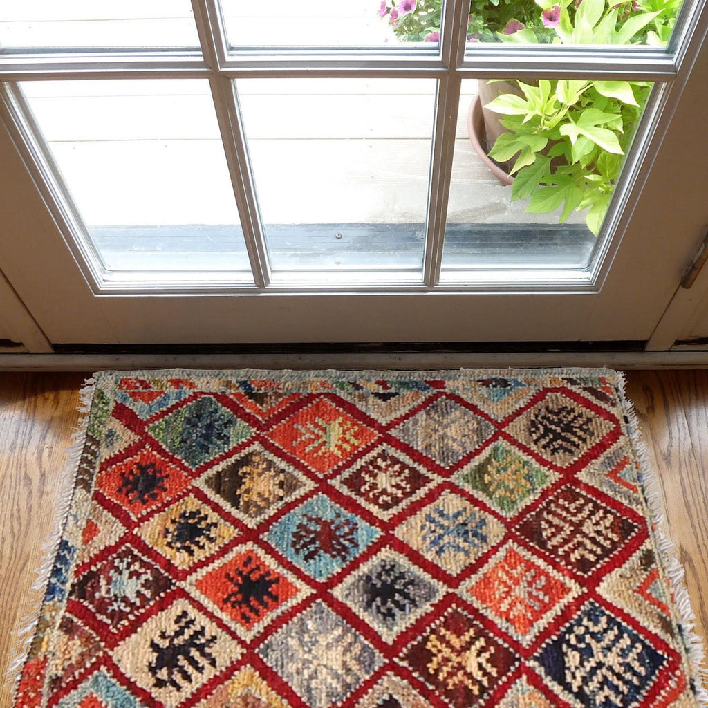 Handcrafted Wool Soft Entry Rug 1.9x1.4 ft