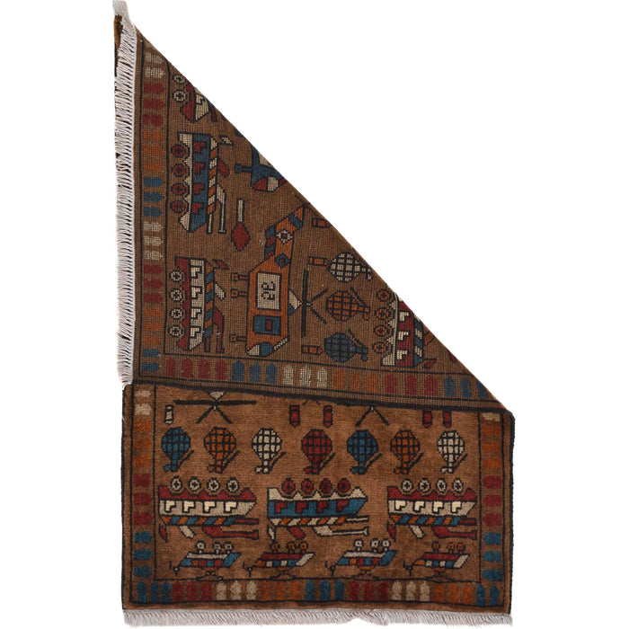 Unique Weapons Handcrafted War Rug 2.9x1.9 ft