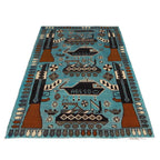 Traditional Afghan War Weapons Carpet 4.2x2.8 ft