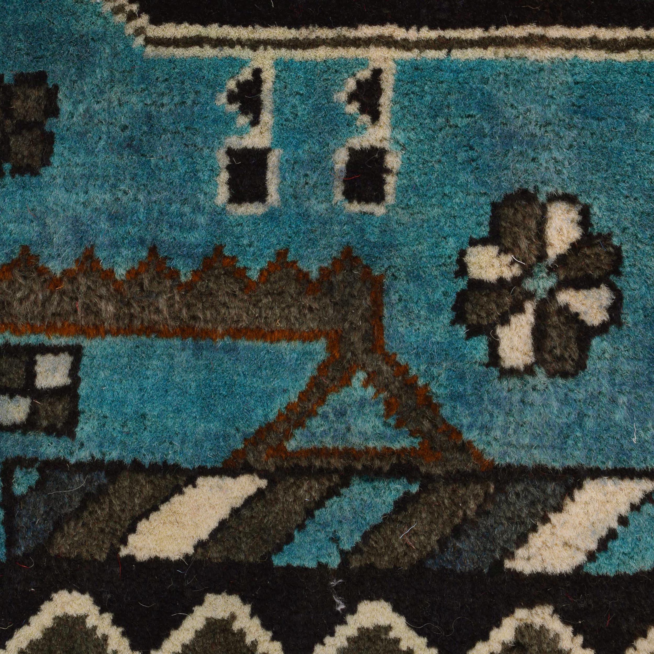 Traditional Afghan War Weapons Carpet 4.2x2.8 ft