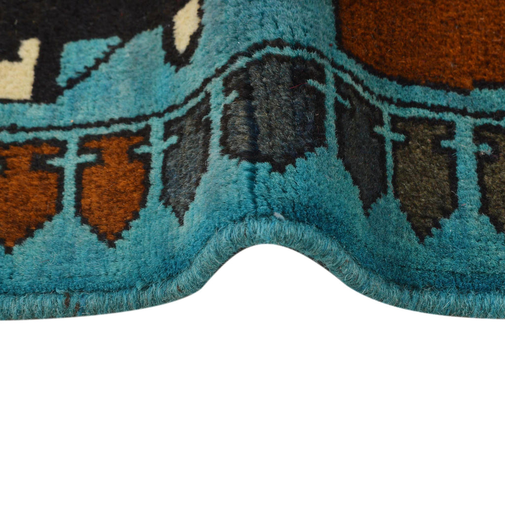 Traditional Afghan War Weapons Carpet 4.2x2.8 ft