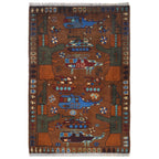 Unique Weapons Handcrafted War Rug 3.1x2.1 ft