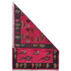 Handwoven Storytelling Weapons Carpet Afghan 3x2.1 ft