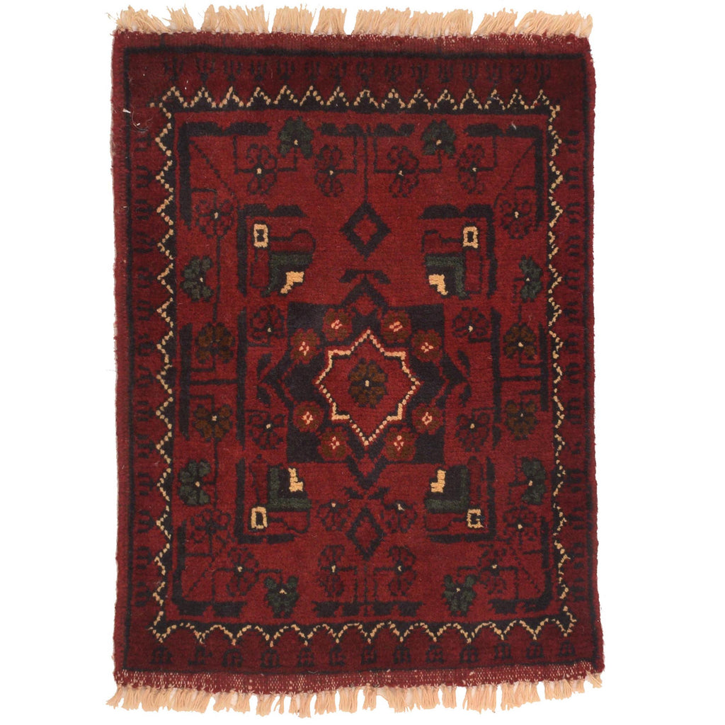 Artisan Crafted Wool Door Rug 1.8x1.3 ft