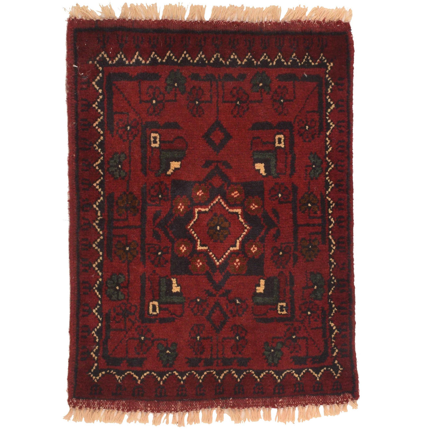 Artisan Crafted Wool Door Rug 1.8x1.3 ft