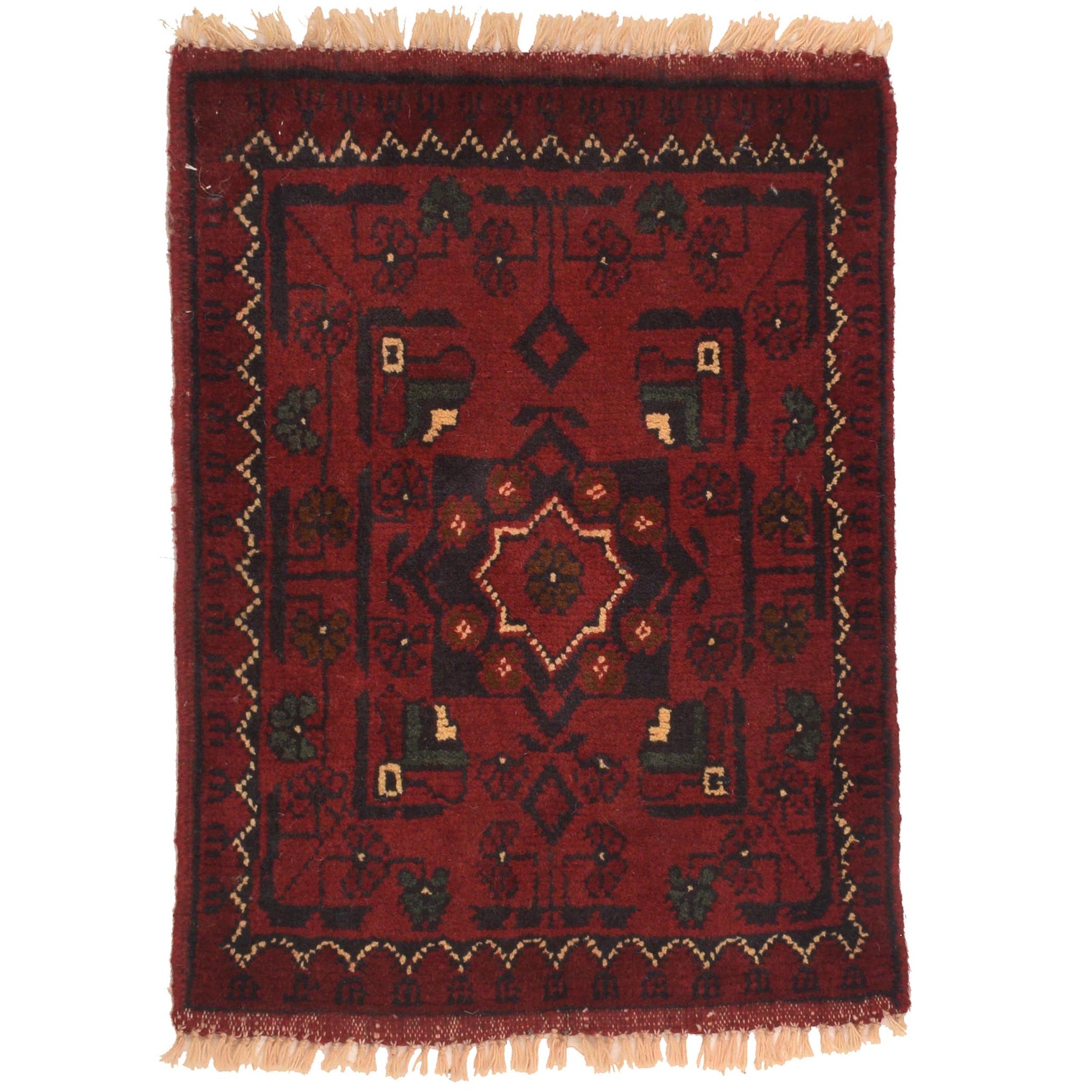 Artisan Crafted Wool Door Rug 1.8x1.3 ft