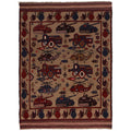 Collector’s Afghan War Weapons Rug 6x4.4 ft