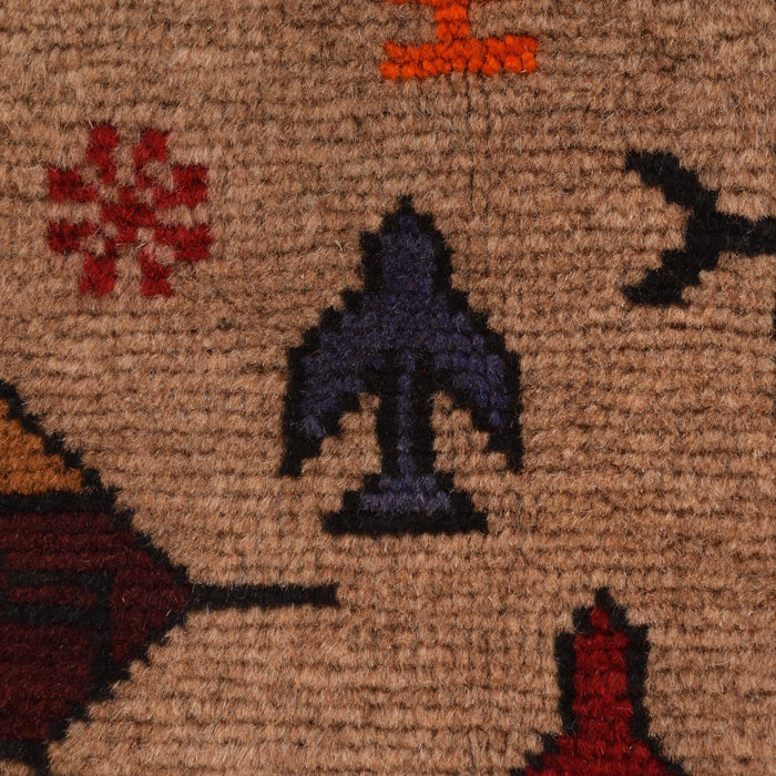 Artistic Afghan War Tanks Carpet 6.1x4.3 ft