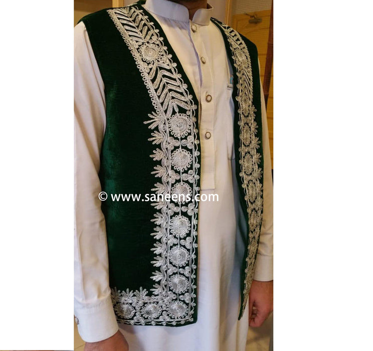 Handmade beautiful green vest
